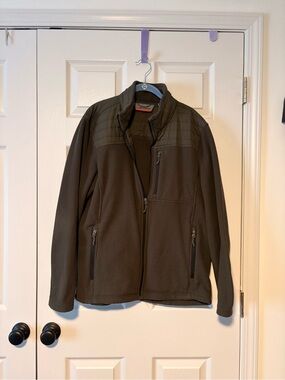 Free Country Men's Olive Green Zip-Up Sweater